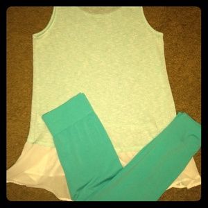 Bo Bel mint green top and leggings!!!!